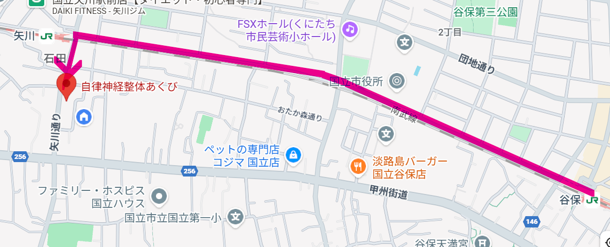 谷保駅から当院までのルート詳細